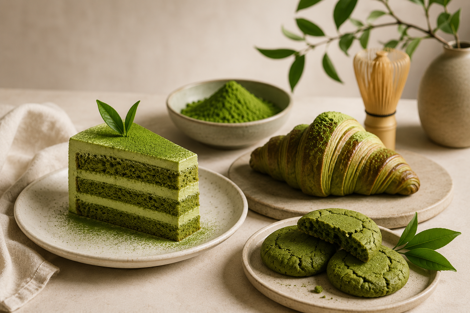 Matcha bakery creations